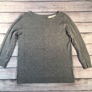 Ann Taylor Loft Gray back button sweater XS